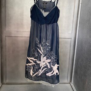 Denim Blue Summer Dress By Guess